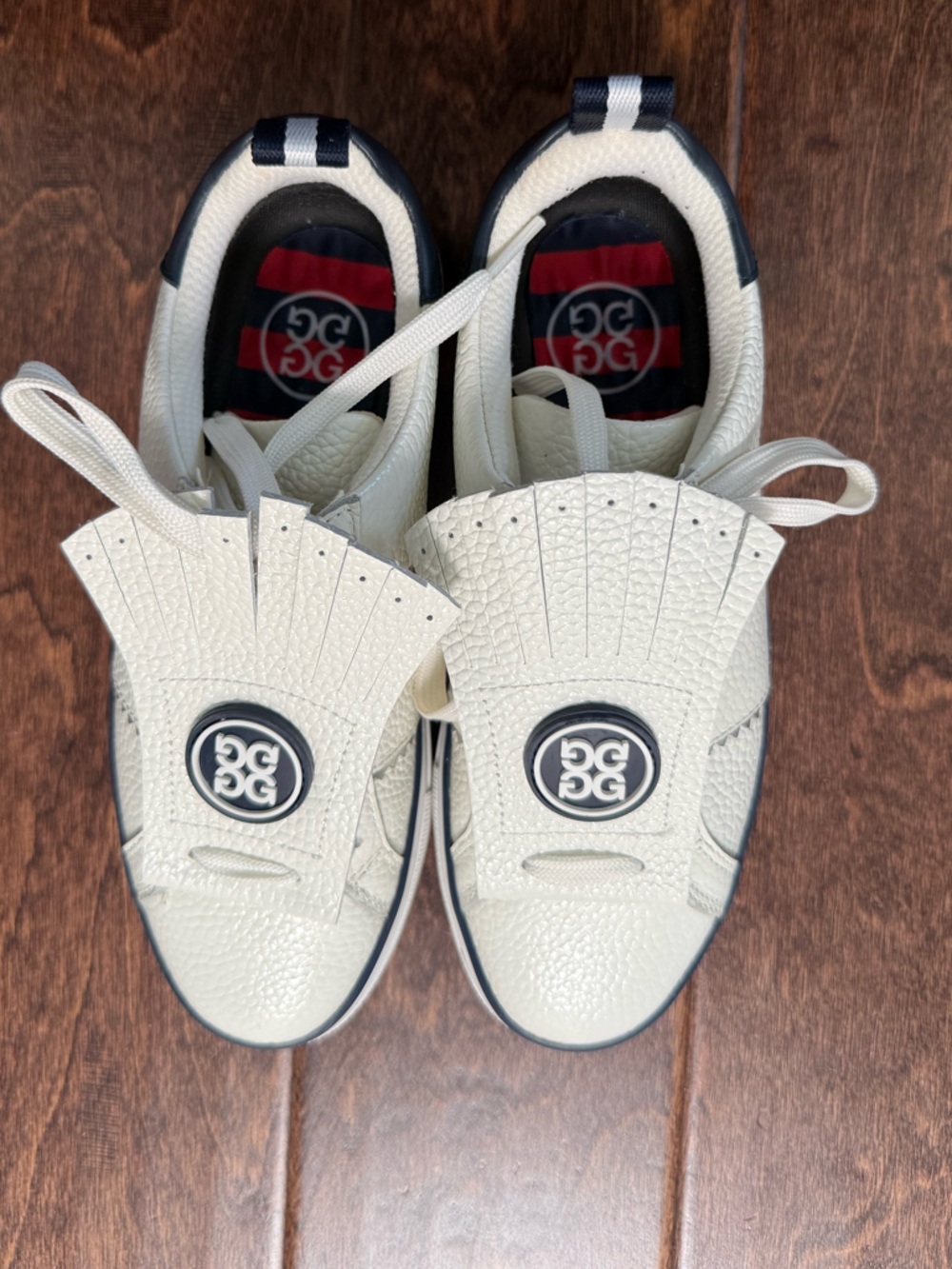 G/Fore Womens Kiltie Disruptor Golf Shoes - Snow/Twilight size 6.5 - Picture 4 of 8